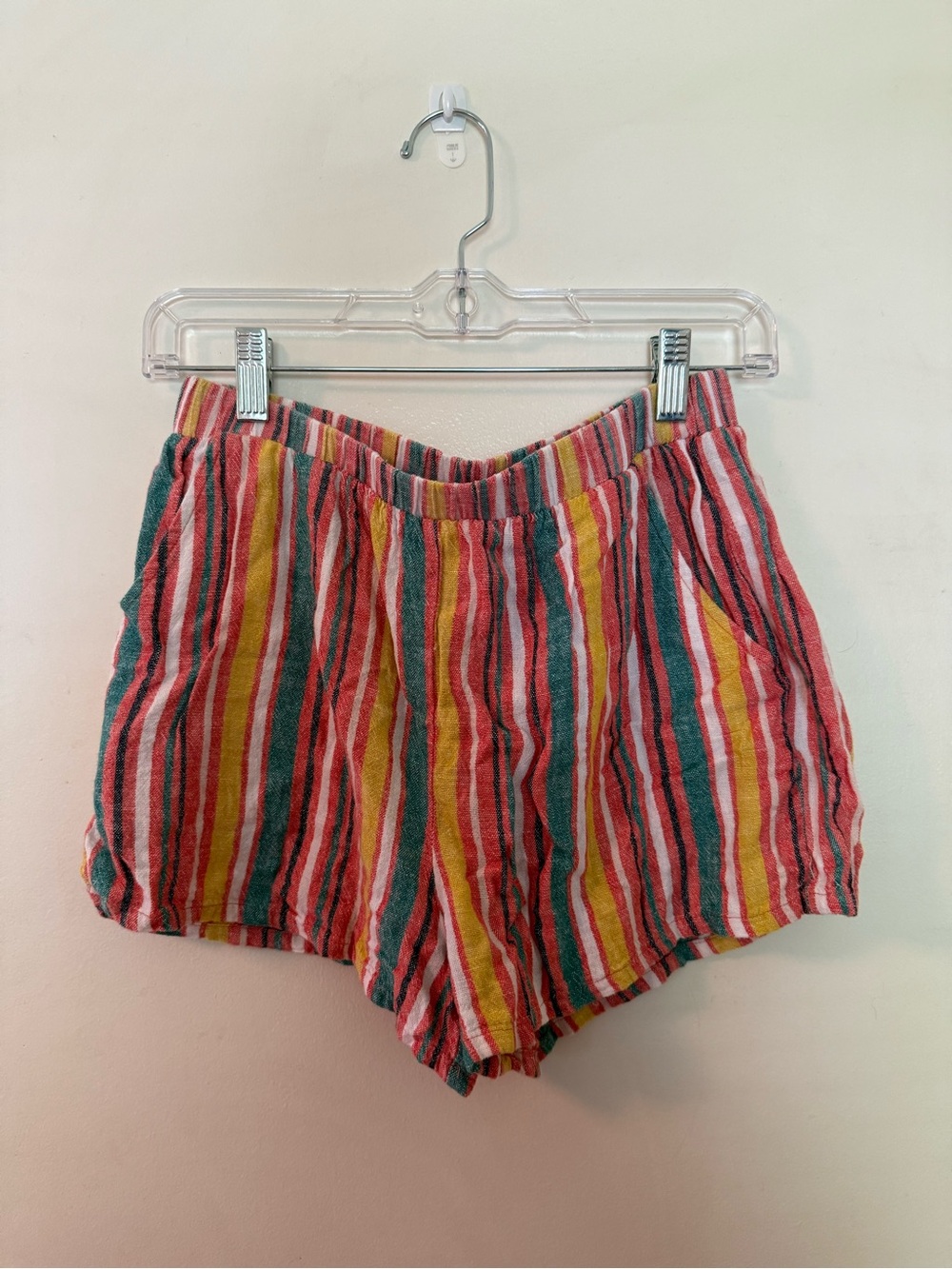 Striped Shorts With Pockets Size M